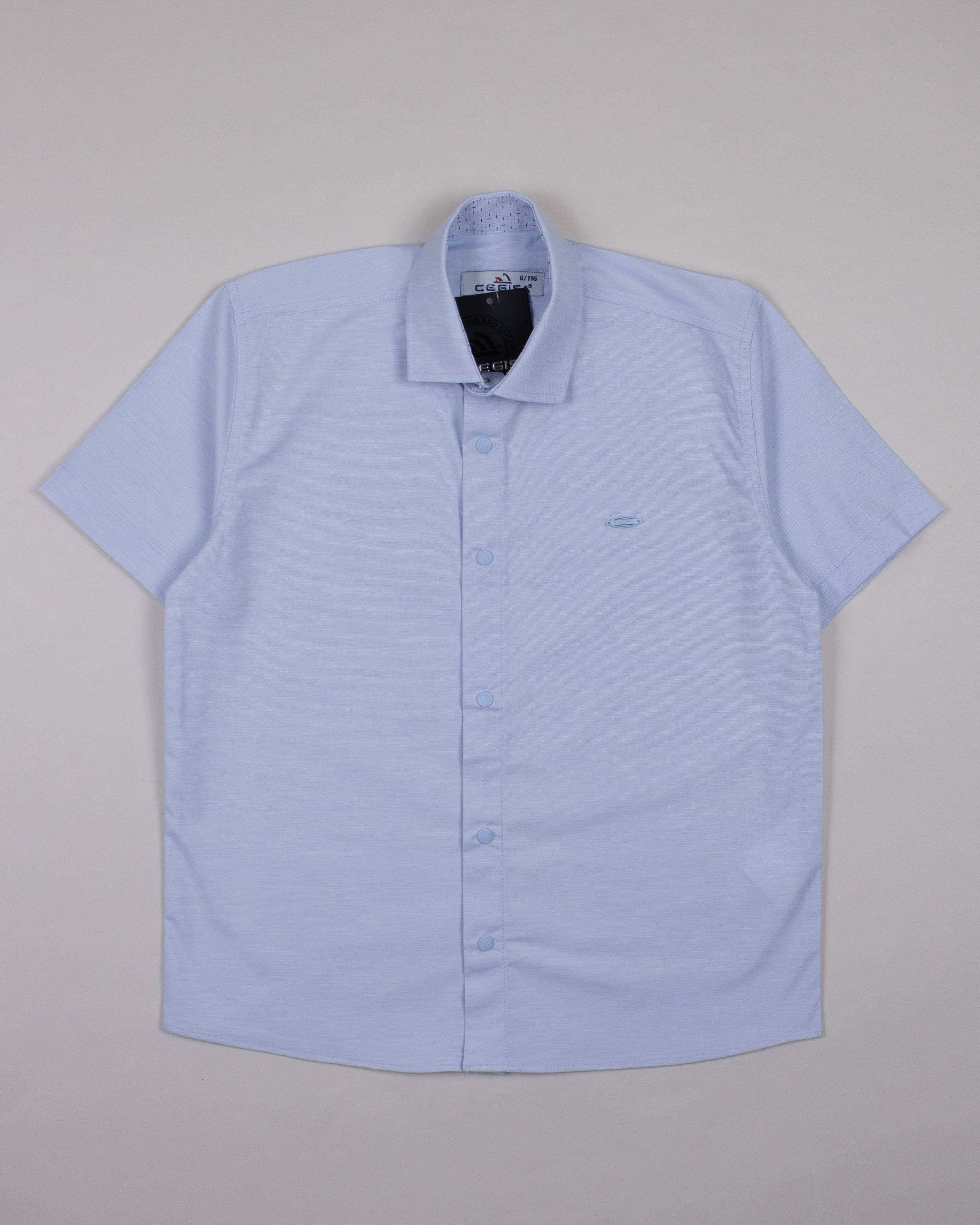 CEGISA 4140/2 Рубашка (кнопки) (цвет: Голубой меланж) CEGISA 4140/2 Рубашка (кнопки) (цвет: Голубой меланж)