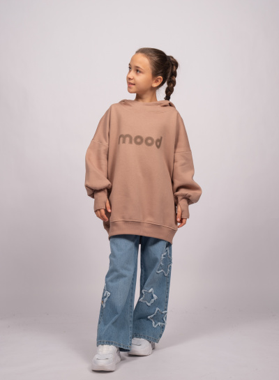 DMB KIDS 9343 Худи утепленное ( оверсайз ) (цвет: Коричневый)